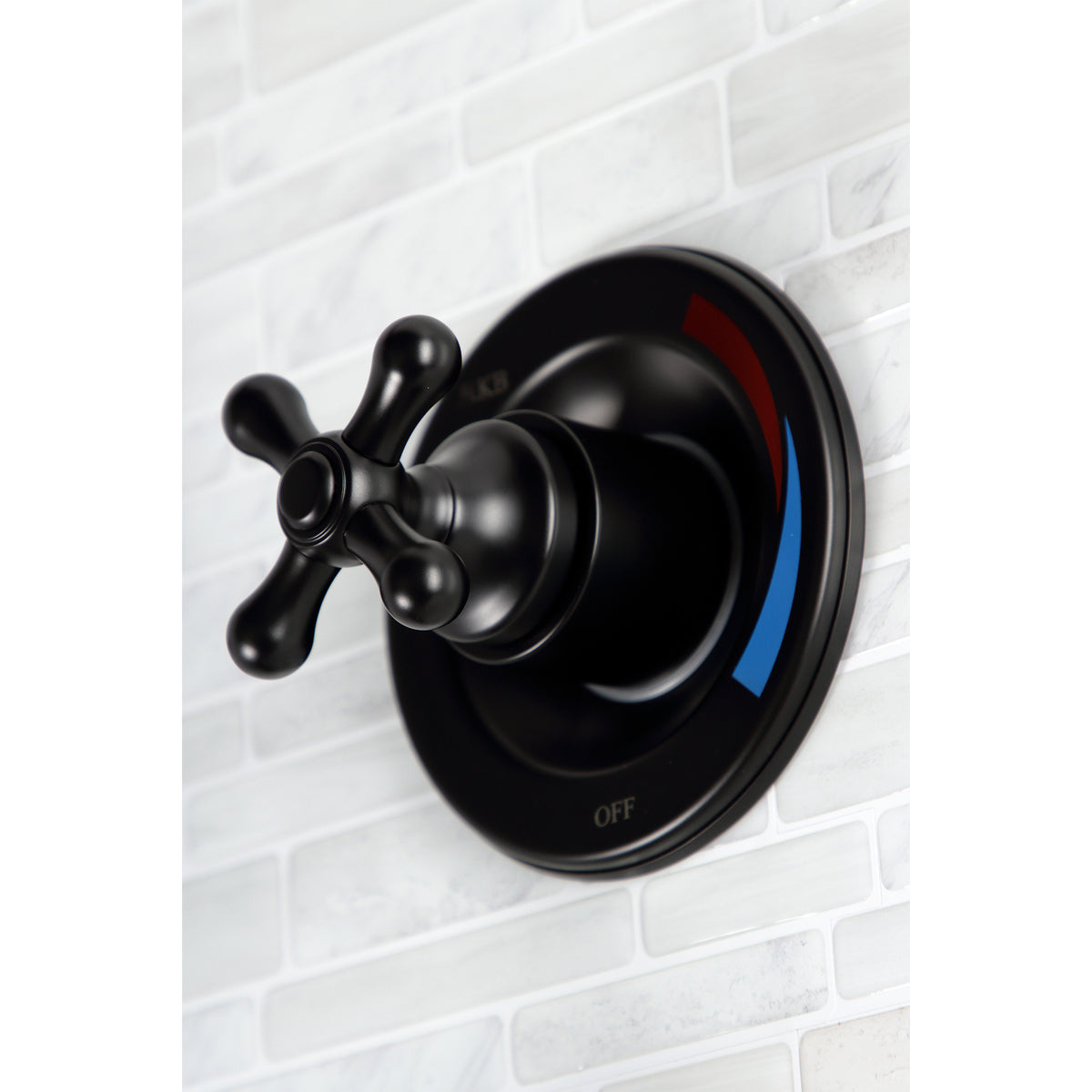 Vintage Twin Handles Tub Shower Faucet Pressure Balanced With Volume Control