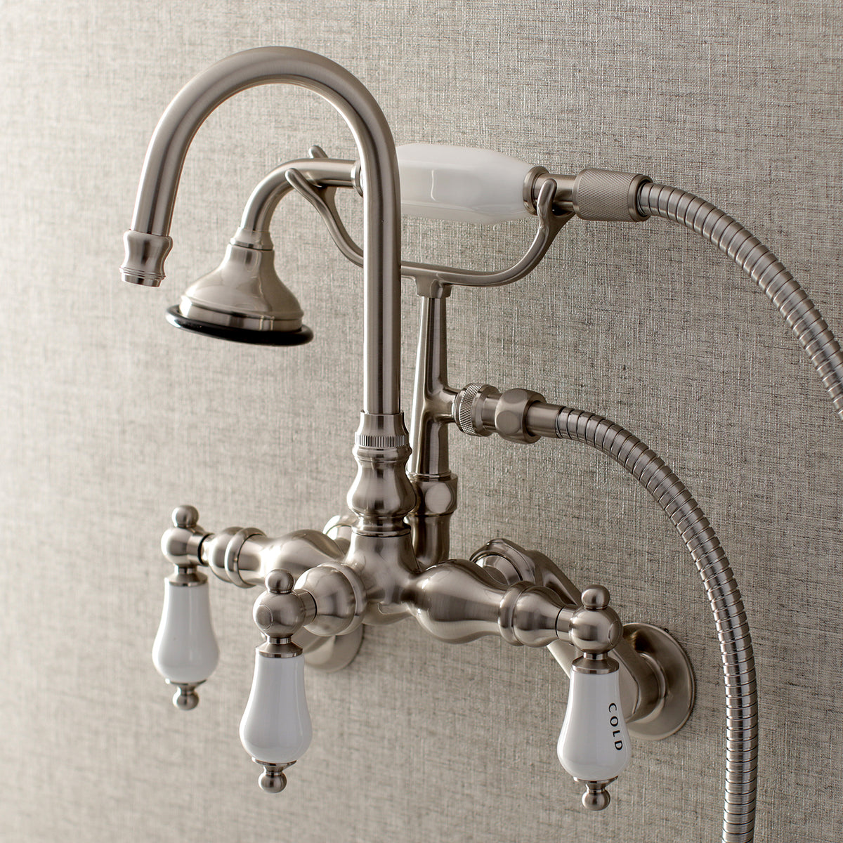 Aqua Vintage Wall Mount Clawfoot Tub Faucets