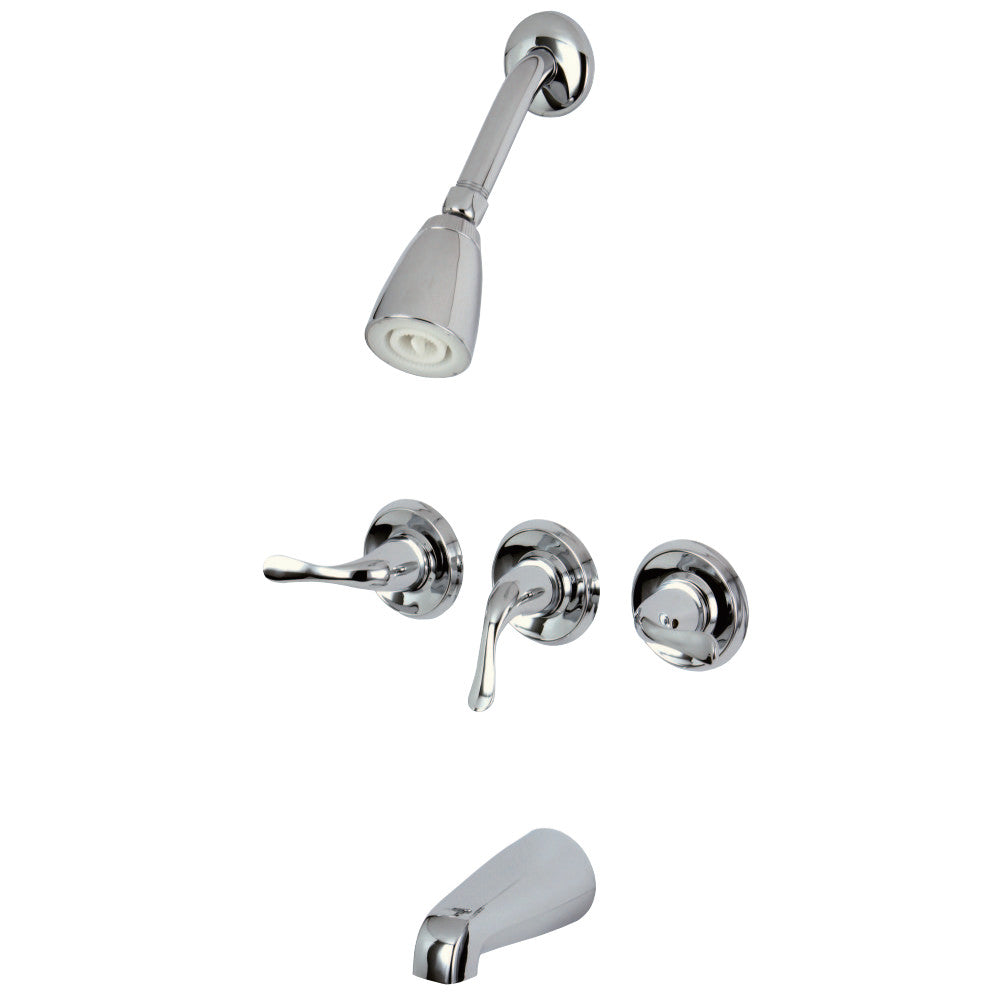 Three Handle Tub Shower Faucet