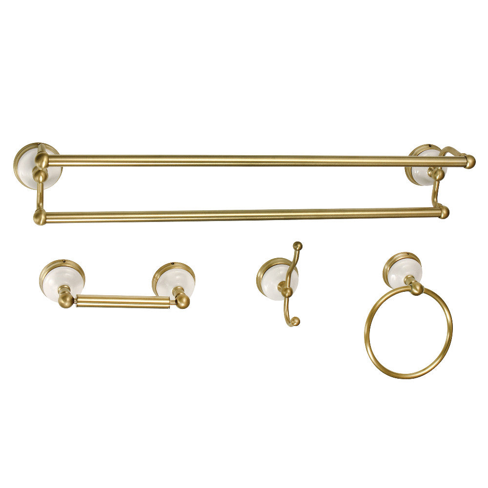 Kingston Brass Victorian 4-Pieces Dual Towel Bar Bathroom Hardware Set
