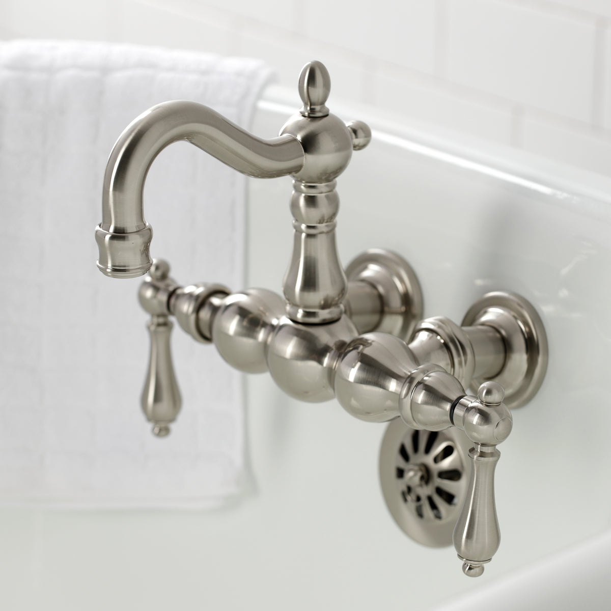 Heritage 3-3/8&quot; Tub Wall Mount Clawfoot Tub Faucet
