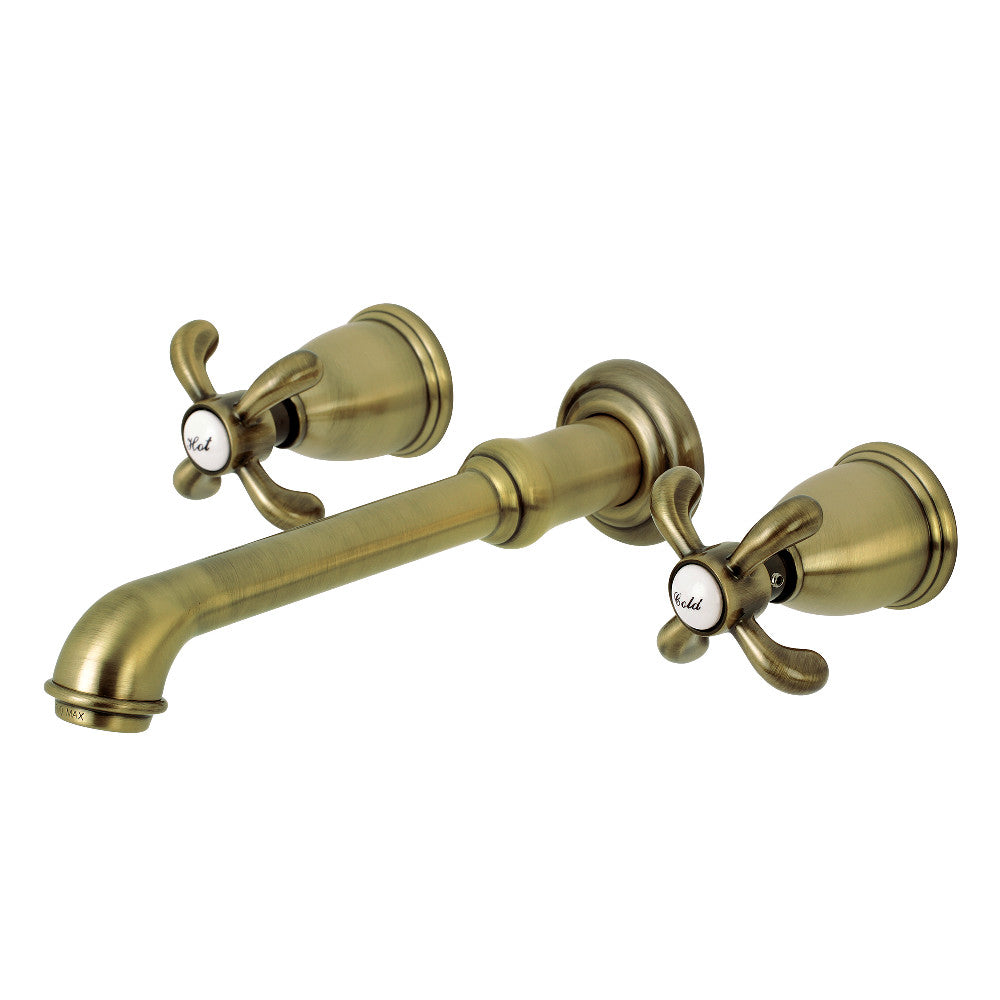 Kingston Brass KS7122TX 8-Inch Center Wall Mount Bathroom Faucet