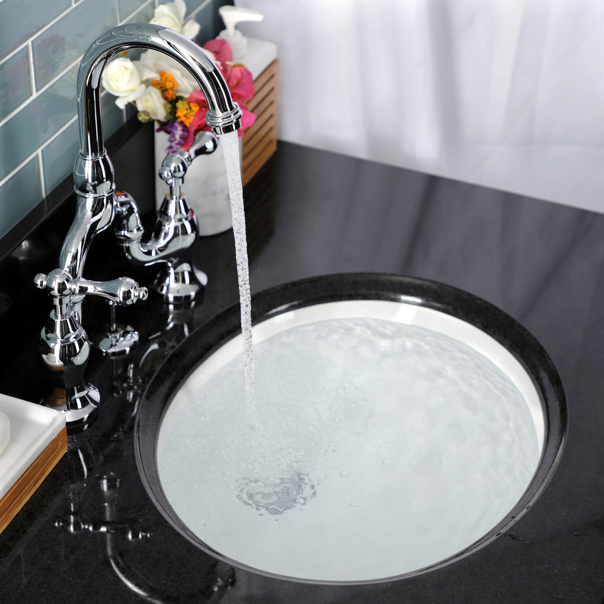 Kingston Brass KS7995AL English Country Bridge Bathroom Faucet with Brass Pop-Up