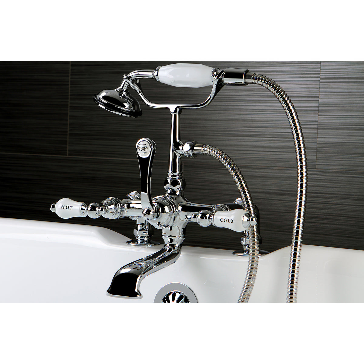 Vintage 7-Inch Deck Mount Tub Faucet