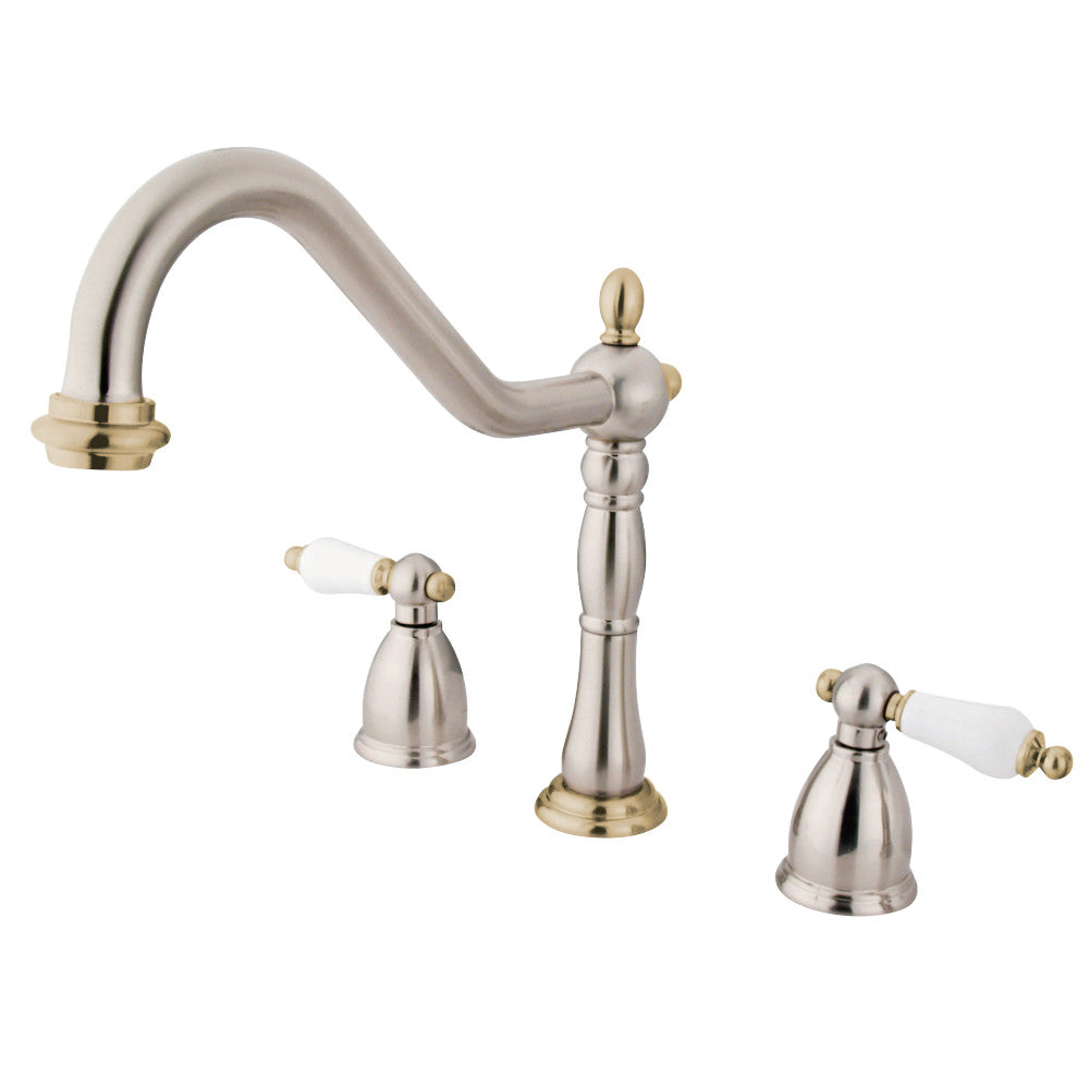 Kingston Brass KB1796PLLS Widespread Kitchen Faucet