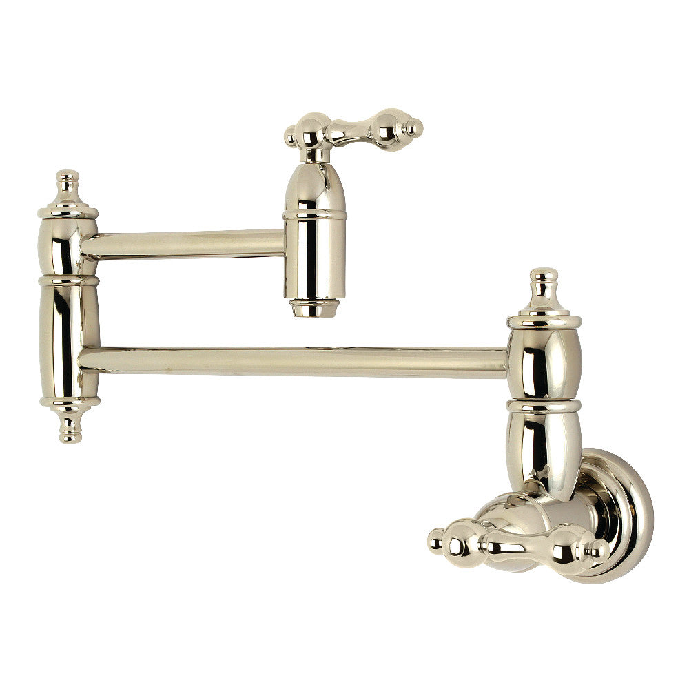 Kingston Brass KS3101AL Restoration Wall Mount Pot Filler Kitchen Faucet