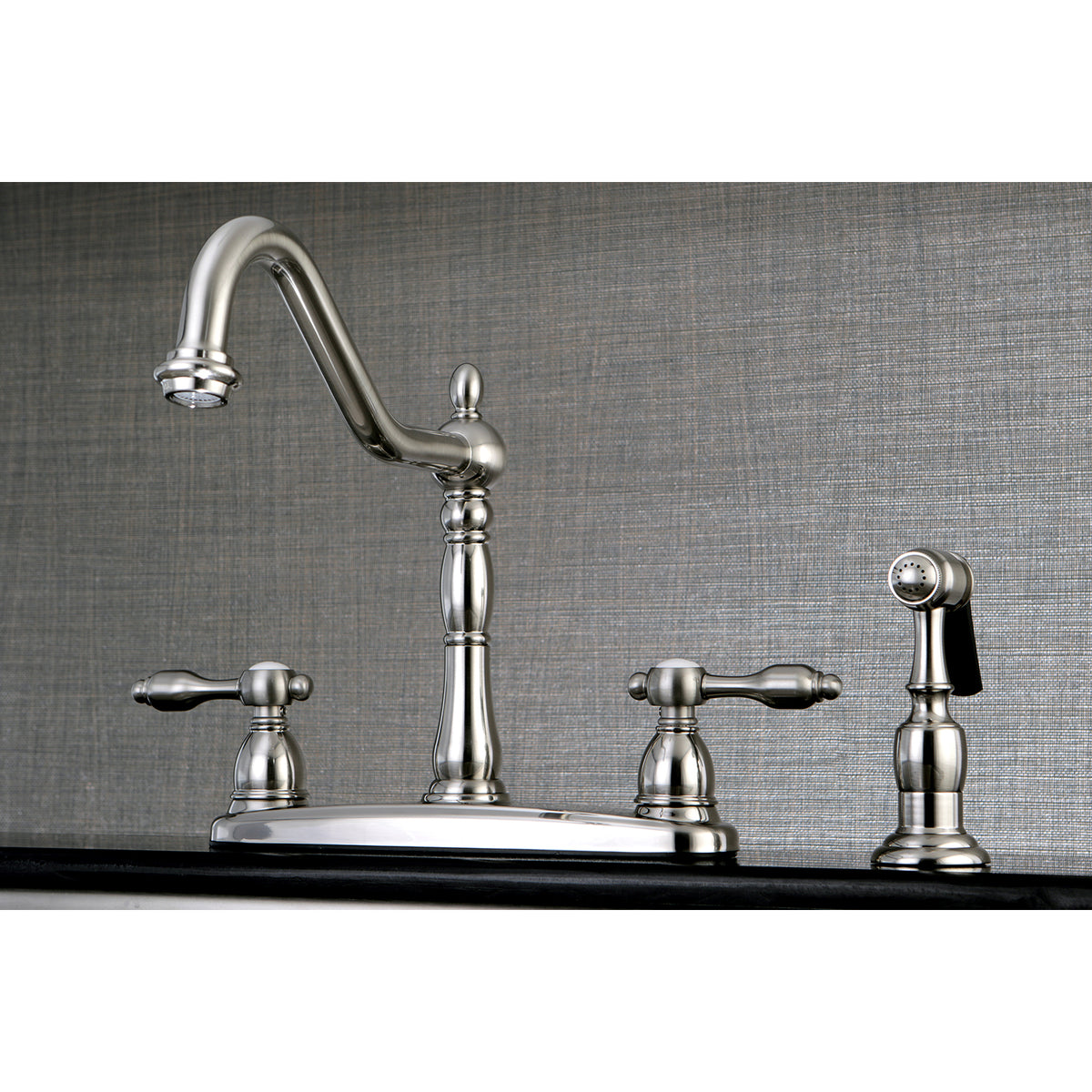 Kingston Brass KB1751TALBS Tudor Centerset Kitchen Faucet