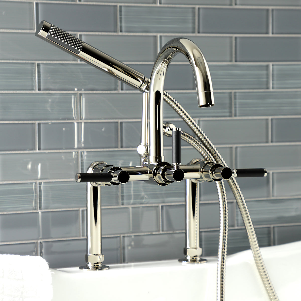 Aqua Vintage Kaiser 7-Inch Deck Mount Clawfoot Tub Faucet