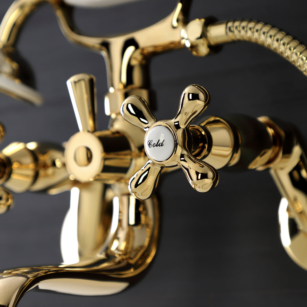 Kingston Wall Mount Tub Faucet with Hand Shower