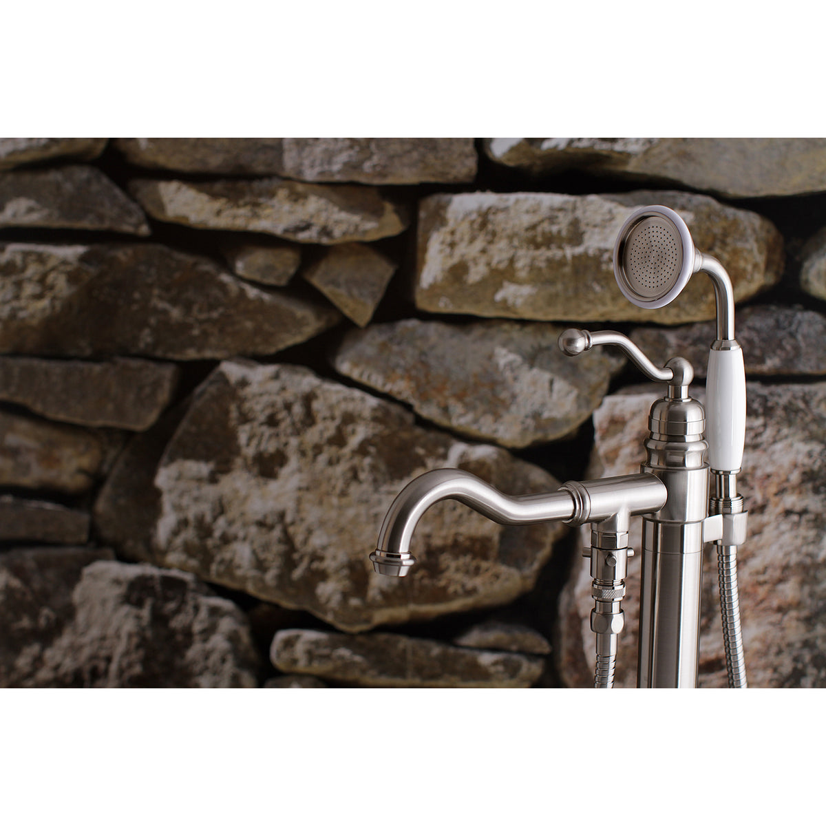 English Country Freestanding Tub Faucet with Hand Shower