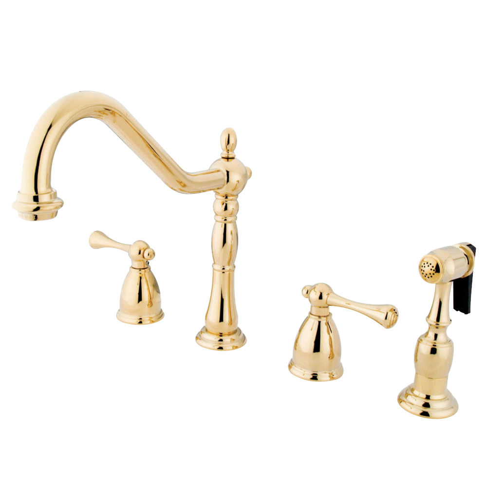 Kingston Brass KB1798BLBS Widespread Kitchen Faucet