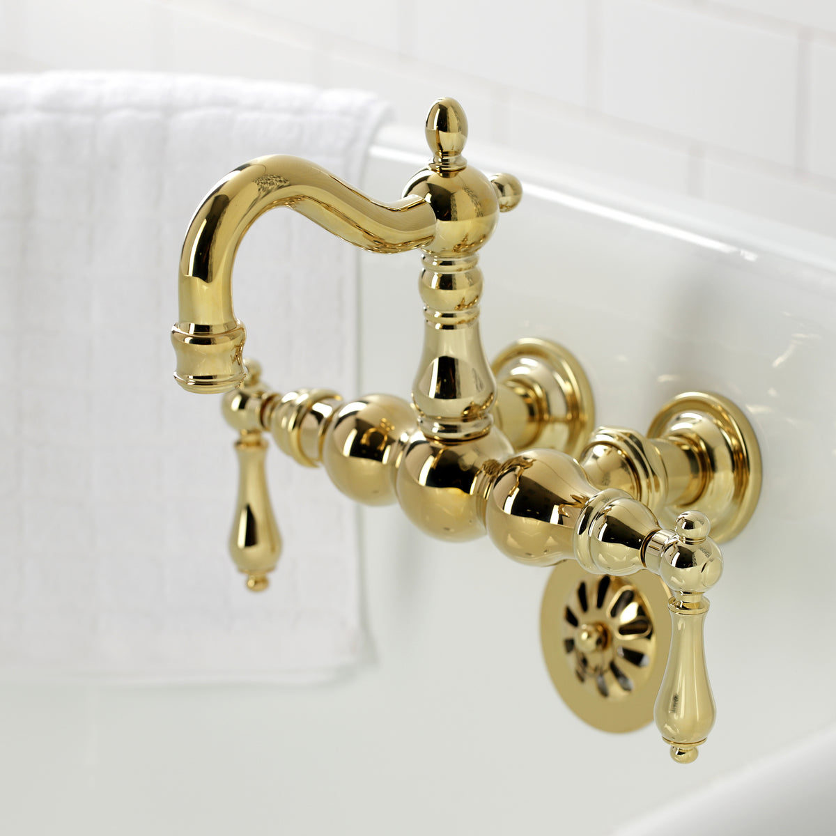 Heritage 3-3/8&quot; Tub Wall Mount Clawfoot Tub Faucet