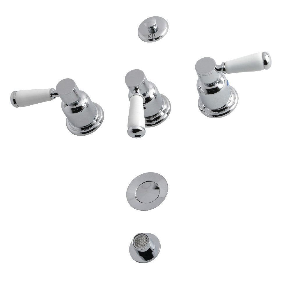 Kingston Brass Paris KB6322DPL 3-Handle Bidet Faucet