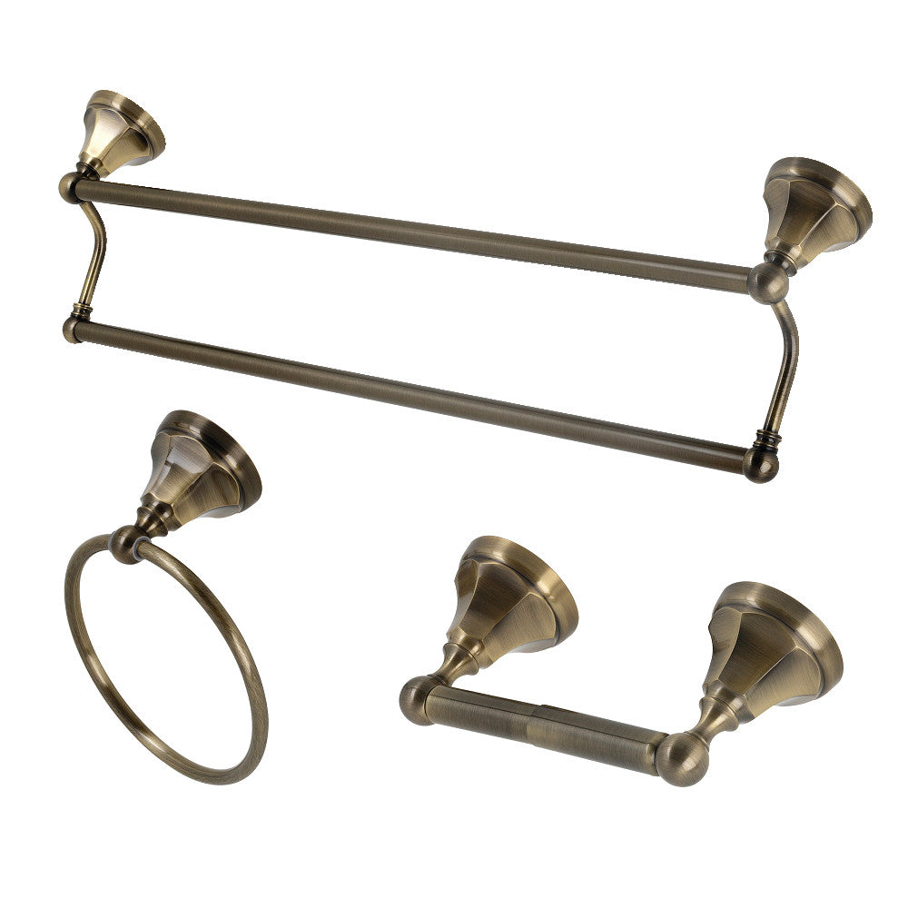 Kingston Brass Metropolitan 3-Piece Towel Bar Accessory Set
