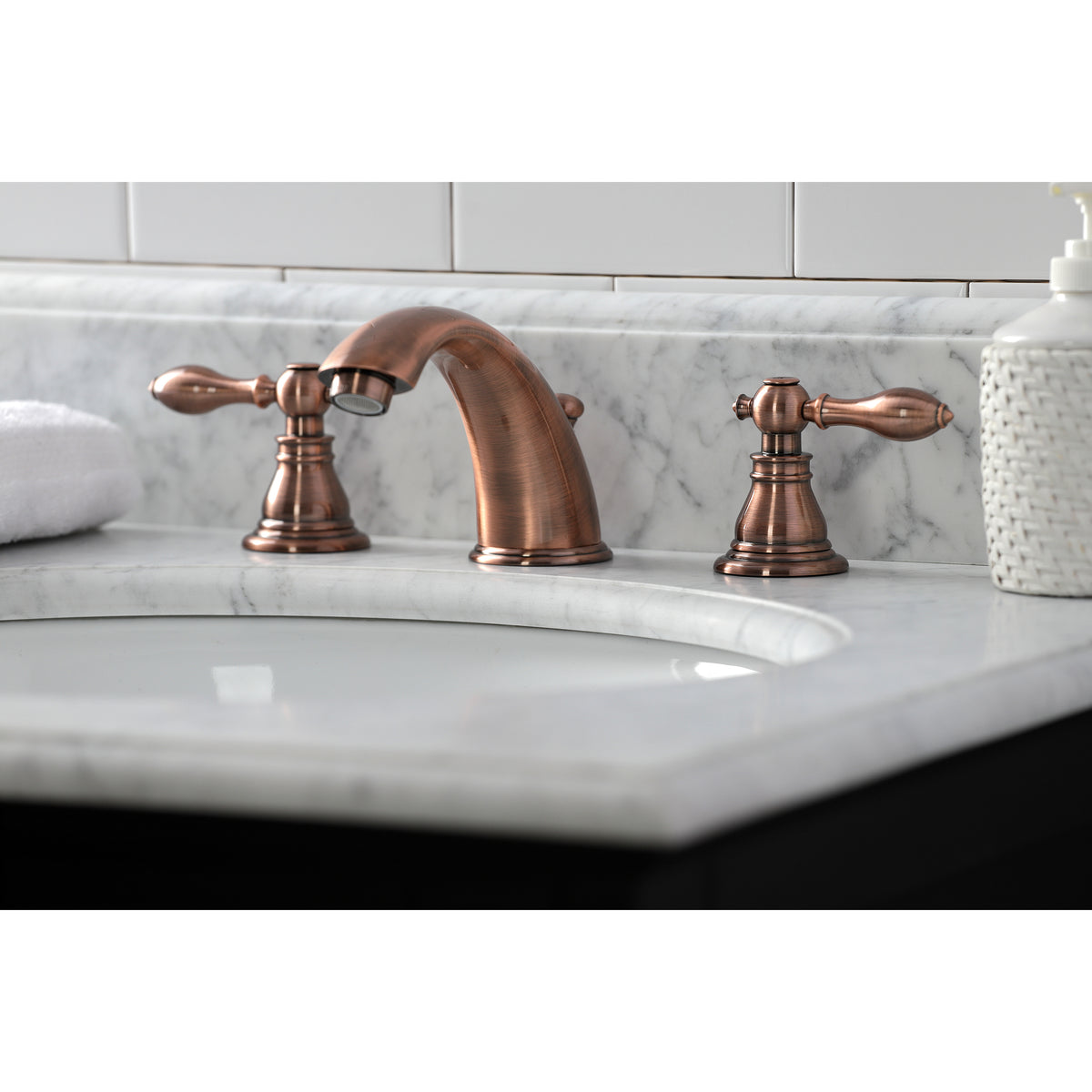 Kingston Brass KB962ACL American Classic Widespread Bathroom Faucet with Retail Pop-Up