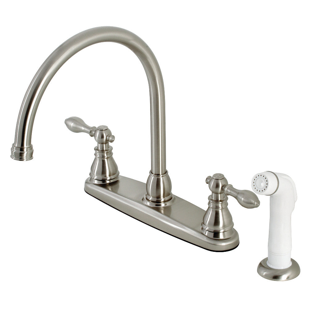 Kingston Brass KB726ACL American Classic Centerset Kitchen Faucet with Side Sprayer