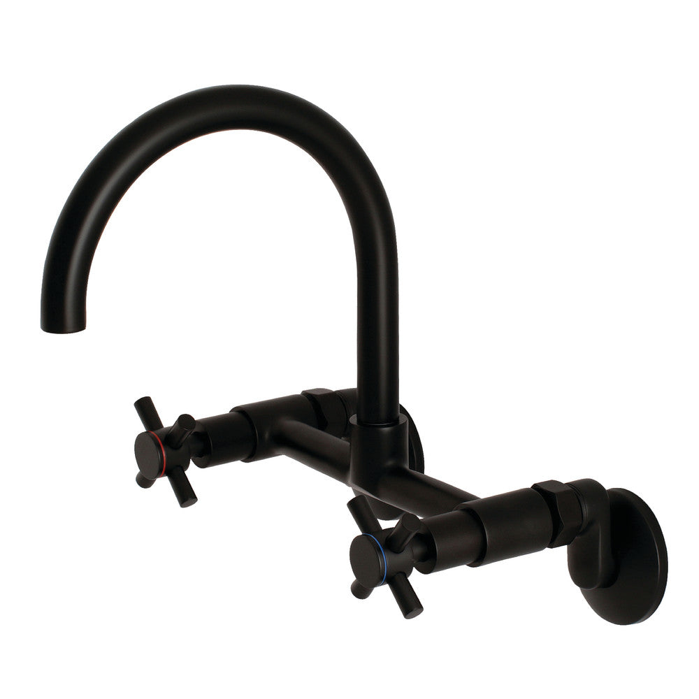 Kingston Brass KS414ORB Concord 8-Inch Adjustable Center Wall Mount Kitchen Faucet
