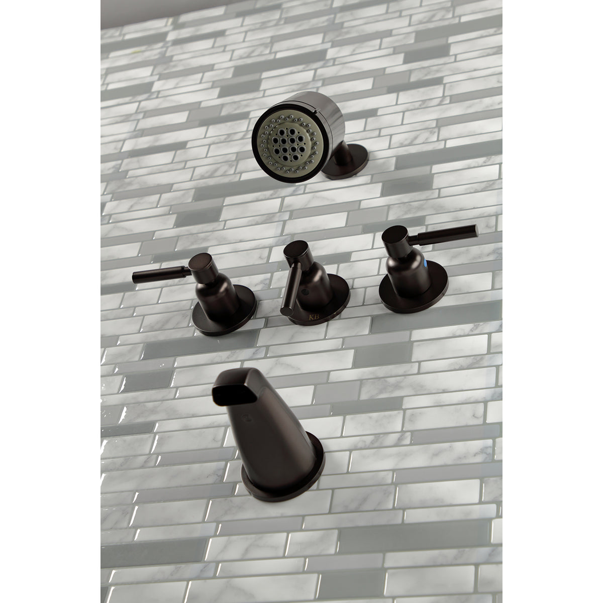 Concord Three-Handle Tub and Shower Faucet