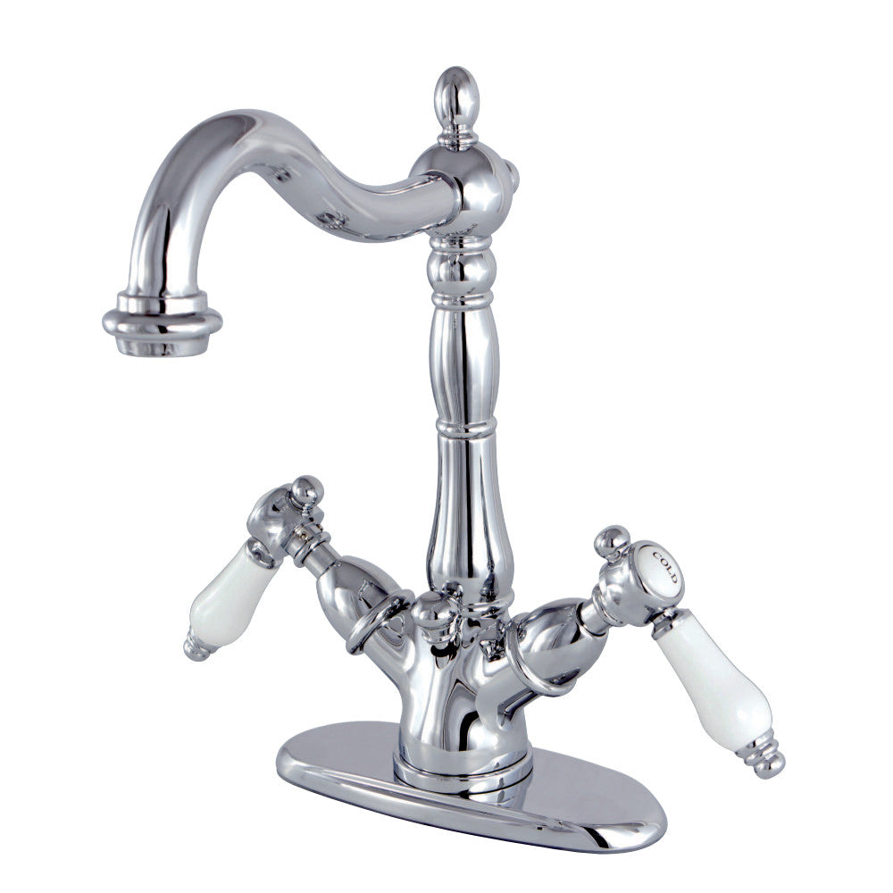 Kingston Brass KS1431BPL Bel-Air Two-Handle Bathroom Faucet with Brass Pop-Up and Cover Plate