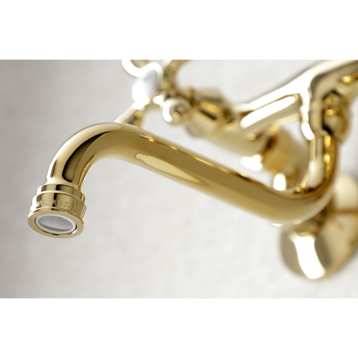 Kingston Brass KS216PN Kingston Two Handle Wall Mount Bathroom Faucet