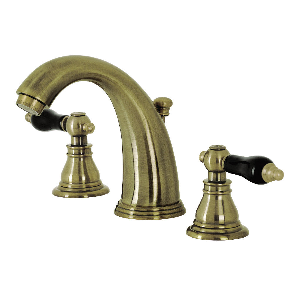 Kingston Brass KB987AKLSB Duchess Widespread Bathroom Faucet with Plastic Pop-Up