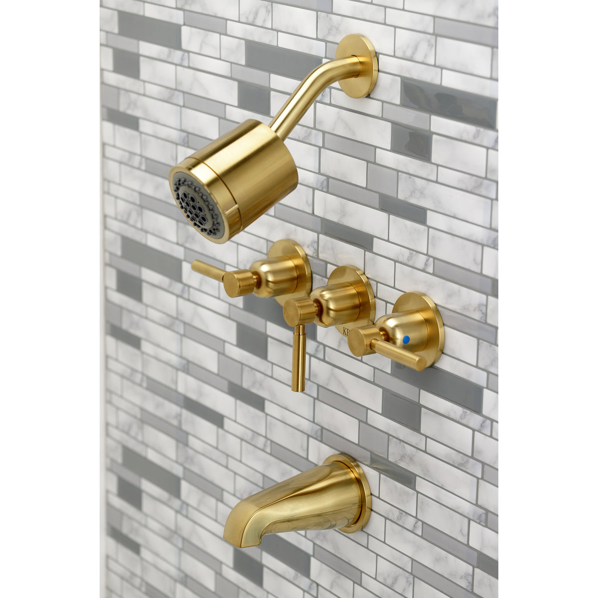 Concord Three-Handle Tub and Shower Faucet
