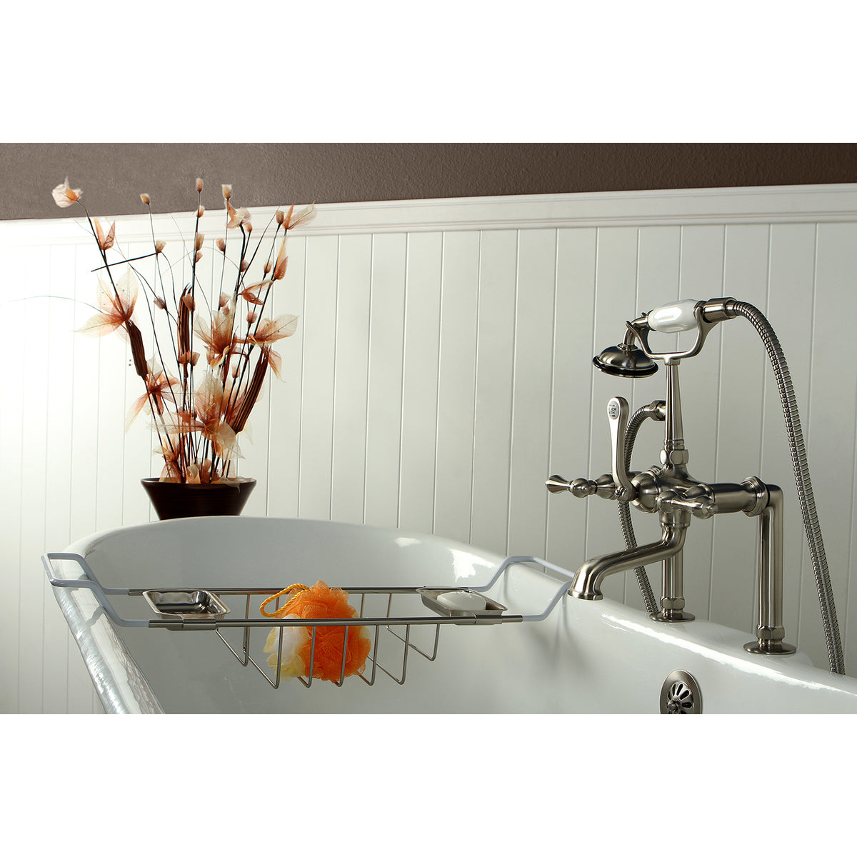 Vintage 7-Inch Deck Mount Clawfoot Tub Faucet