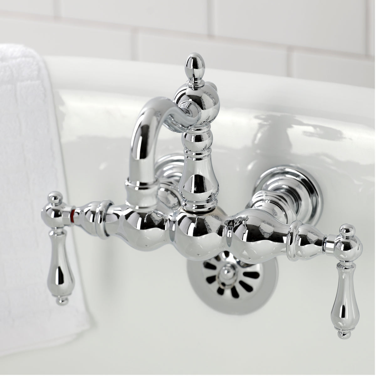 Heritage 3-3/8&quot; Tub Wall Mount Clawfoot Tub Faucet