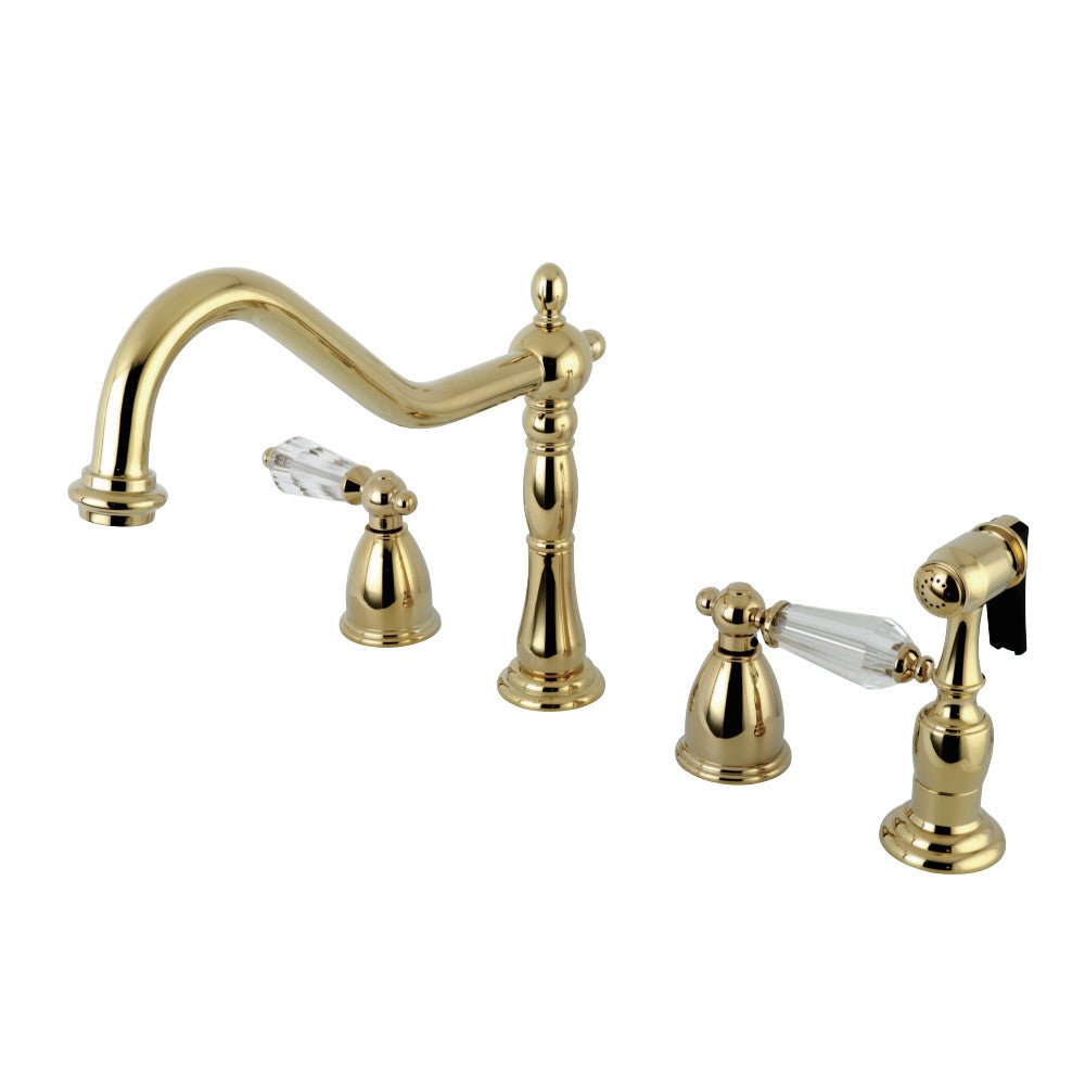 Kingston Brass KB1792WLLBS Widespread Kitchen Faucet