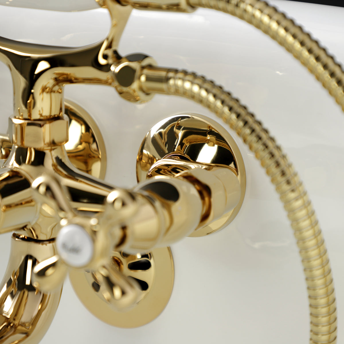 Kingston Wall Mount Clawfoot Tub Faucet with Hand Shower