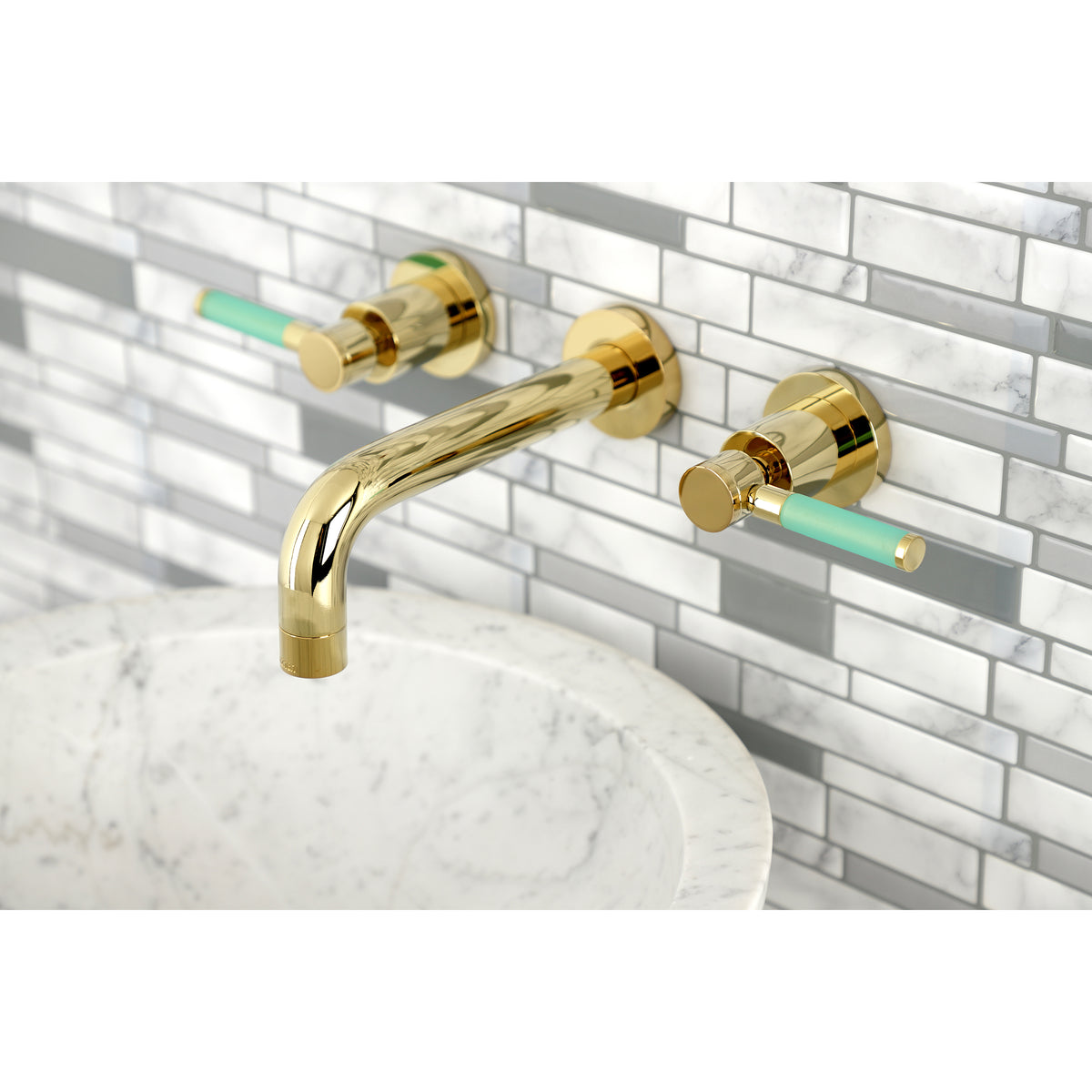 Kingston Brass KS8121DKL Kaiser 2-Handle Wall Mount Bathroom Faucet