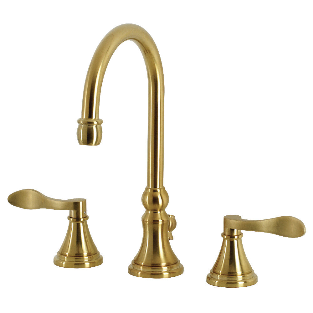 Kingston Brass KS2988DFL NuFrench Widespread Bathroom Faucet with Brass Pop-Up