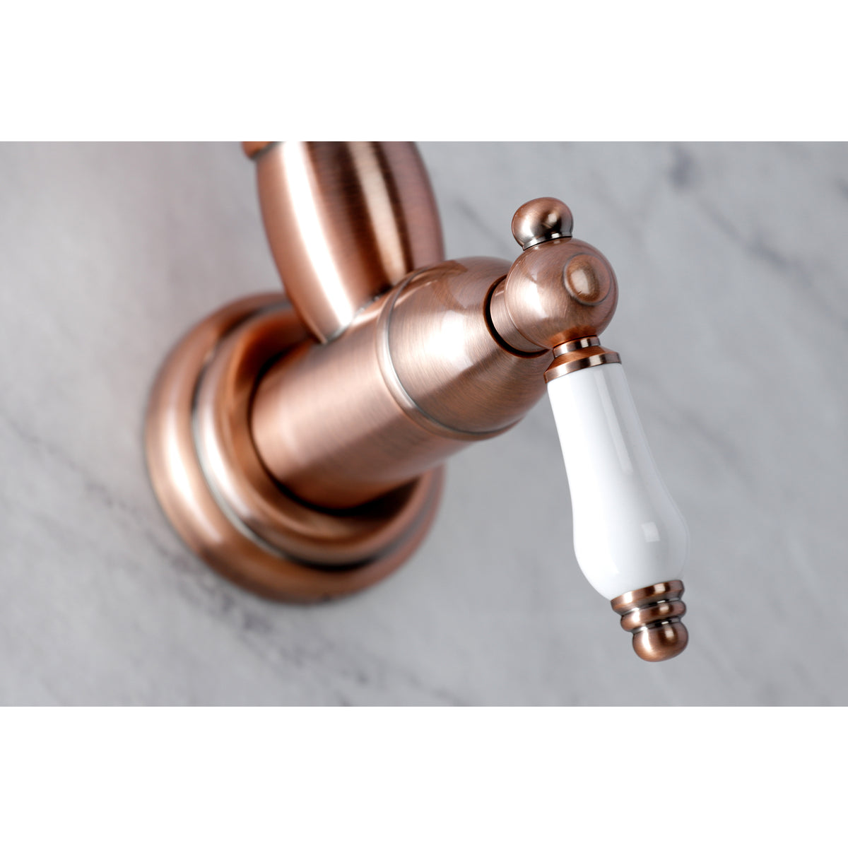 Kingston Brass KS3106PL Restoration Wall Mount Pot Filler Kitchen Faucet