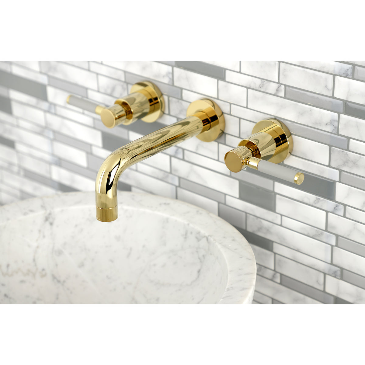 Kingston Brass KS8121DKL Kaiser 2-Handle Wall Mount Bathroom Faucet