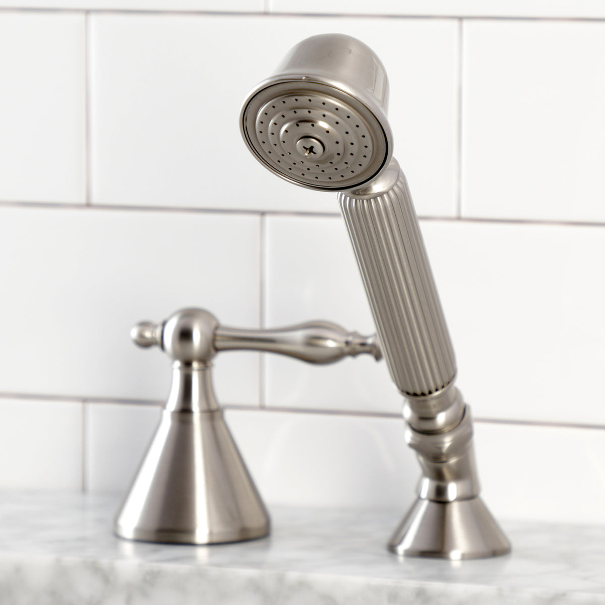 Kingston Brass Deck Mount Hand Shower with Diverter for Roman Tub Faucet