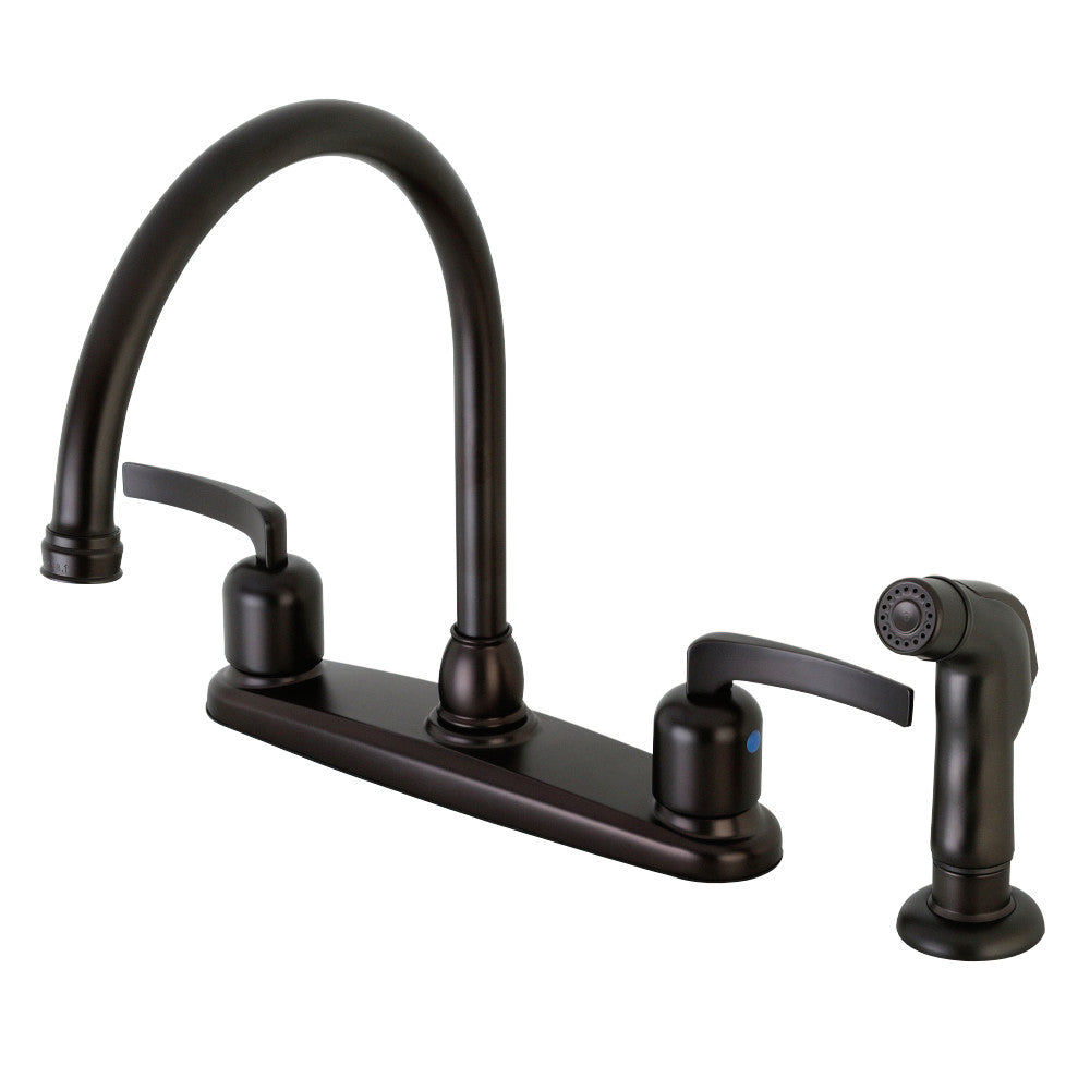 Kingston Brass FB791EFLSP Centurion 8-Inch Centerset Kitchen Faucet with Sprayer