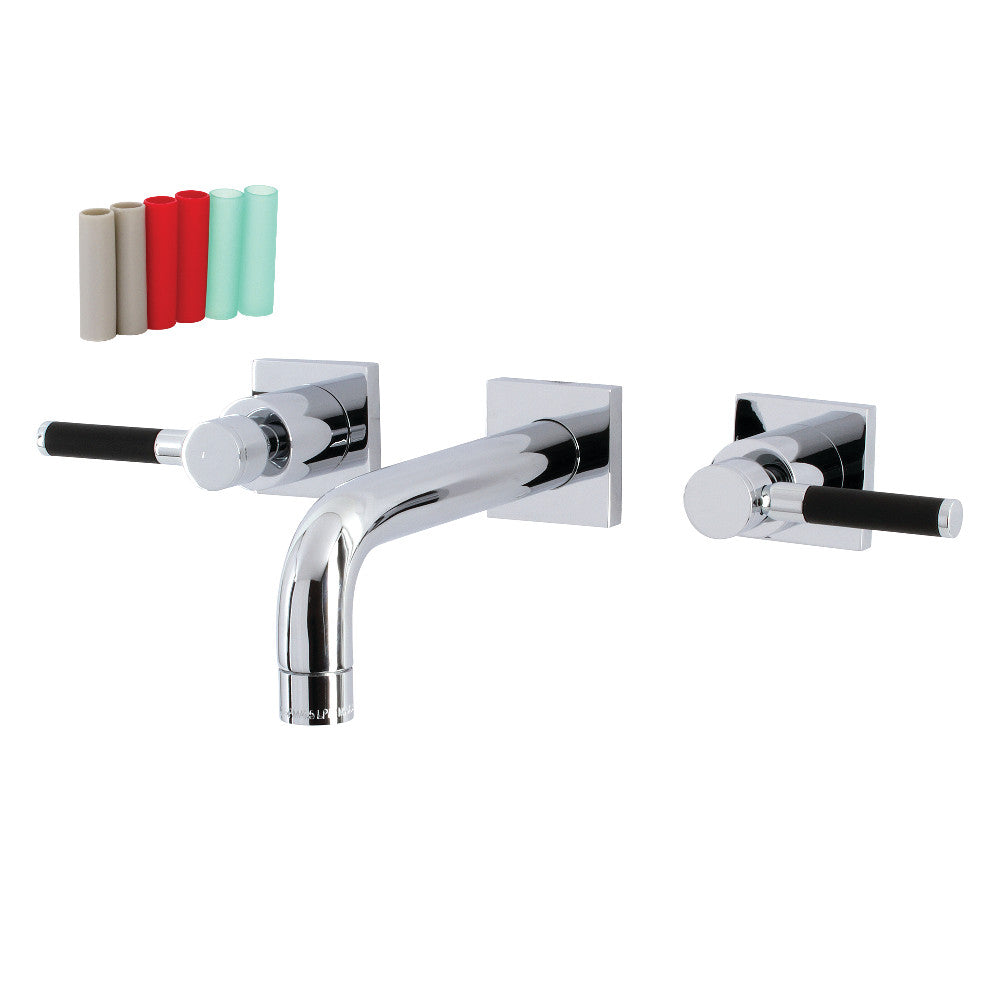 Kingston Brass KS6122DKL Ksiser Two-Handle Wall Mount Bathroom Faucet