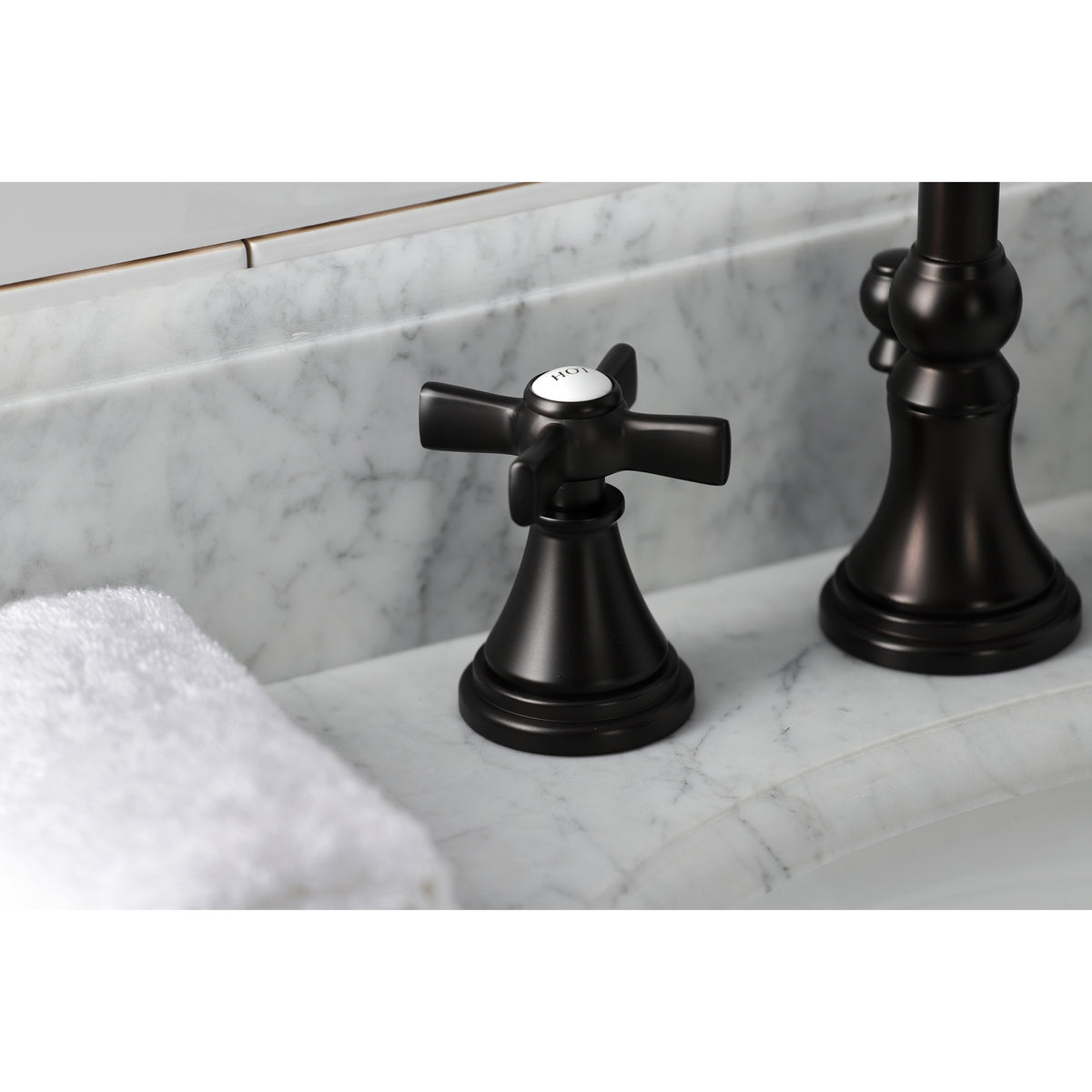 Kingston Brass KS2985ZX Millennium Widespread Bathroom Faucet with Brass Pop-Up