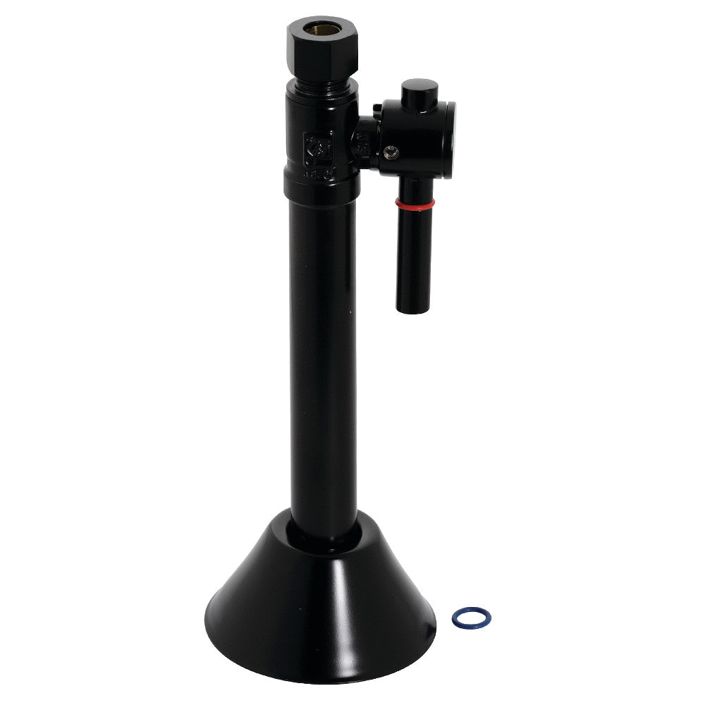 Kingston Brass 1/2&quot; Sweat x 3/8&quot; O.D. Comp Straight Shut-Off Valve with 5&quot; Extension