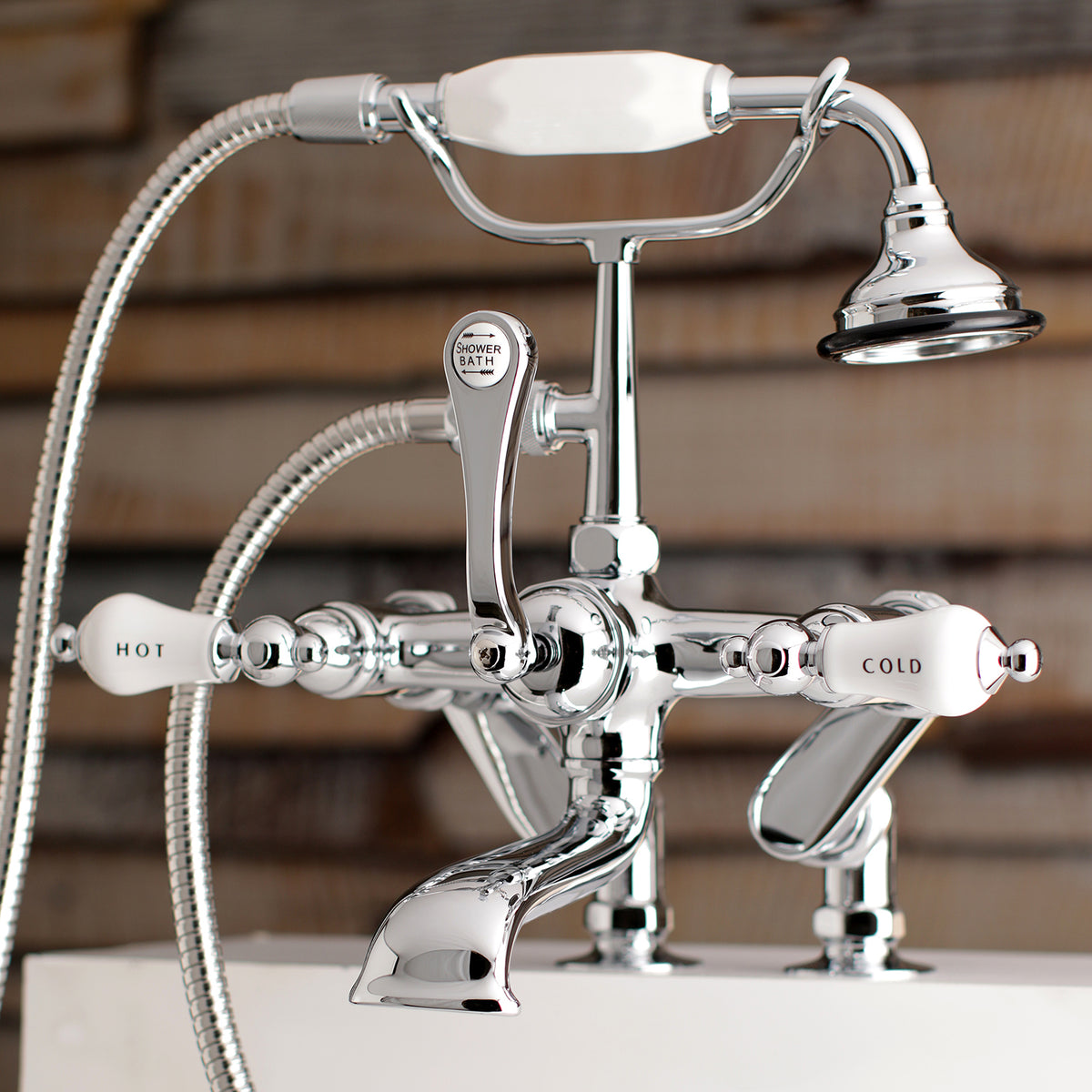 Auqa Vintage 7-inch Adjustable Clawfoot Tub Faucet with Hand Shower