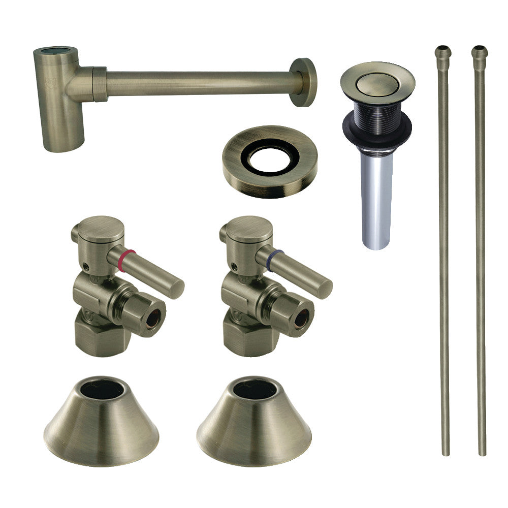 Kingston Brass Modern Plumbing Sink Trim Kit with Bottle Trap and Drain