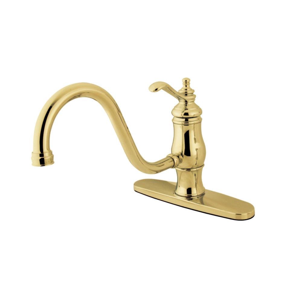 Kingston Brass KS1572TLLS Heritage 8&quot; Single-Handle Kitchen Faucet Without Sprayer