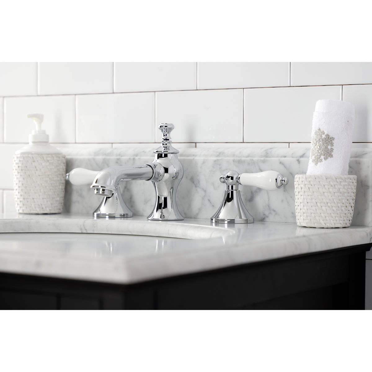 Kingston Brass KC7063PL Vintage 8 in. Widespread Bathroom Faucet