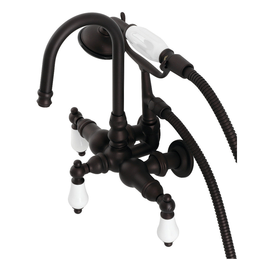 Vintage 3-3/8&quot; Tub Wall Mount Clawfoot Tub Faucet with Hand Shower