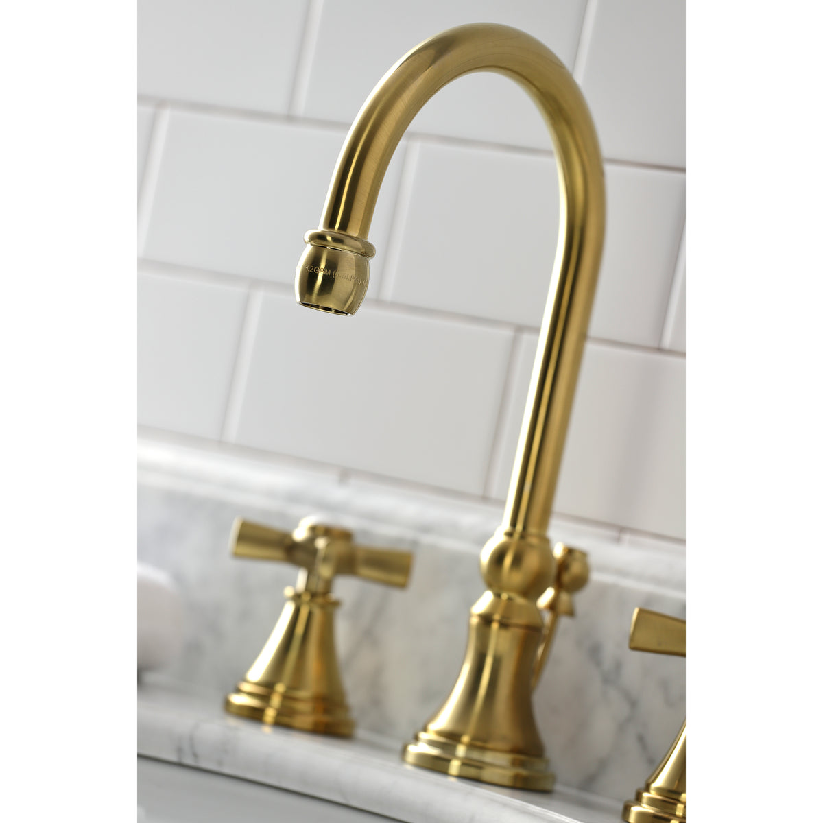 Kingston Brass KS2985ZX Millennium Widespread Bathroom Faucet with Brass Pop-Up