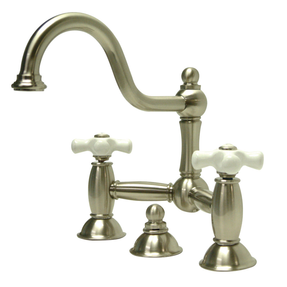 Kingston Brass KS3911PX Restoration Bathroom Bridge Faucet