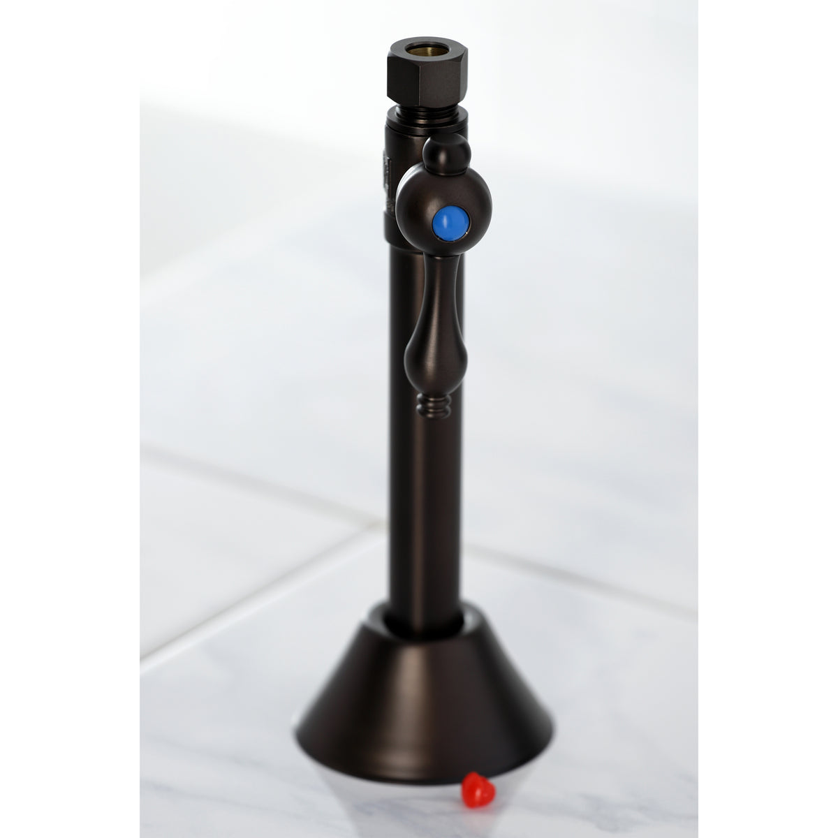 Kingston Brass 1/2&quot; Sweat x 3/8&quot; OD Comp Straight Shut-Off Valve with 5&quot; Extension