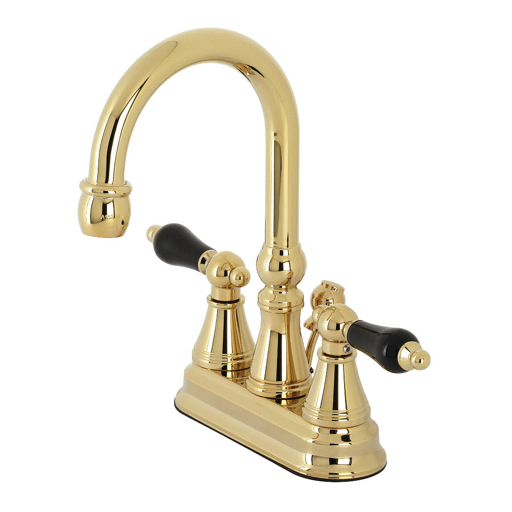 Kingston Brass KS2612PKL Duchess 4 in. Centerset Bathroom Faucet with Brass Pop-Up