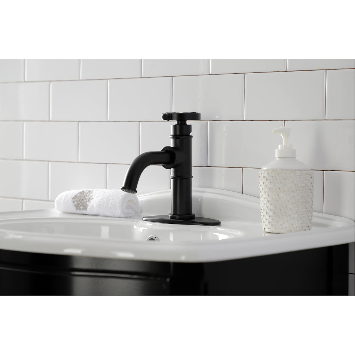 Kingston Brass KSD2824RX Belknap Single-Handle Bathroom Faucet with Push Pop-Up