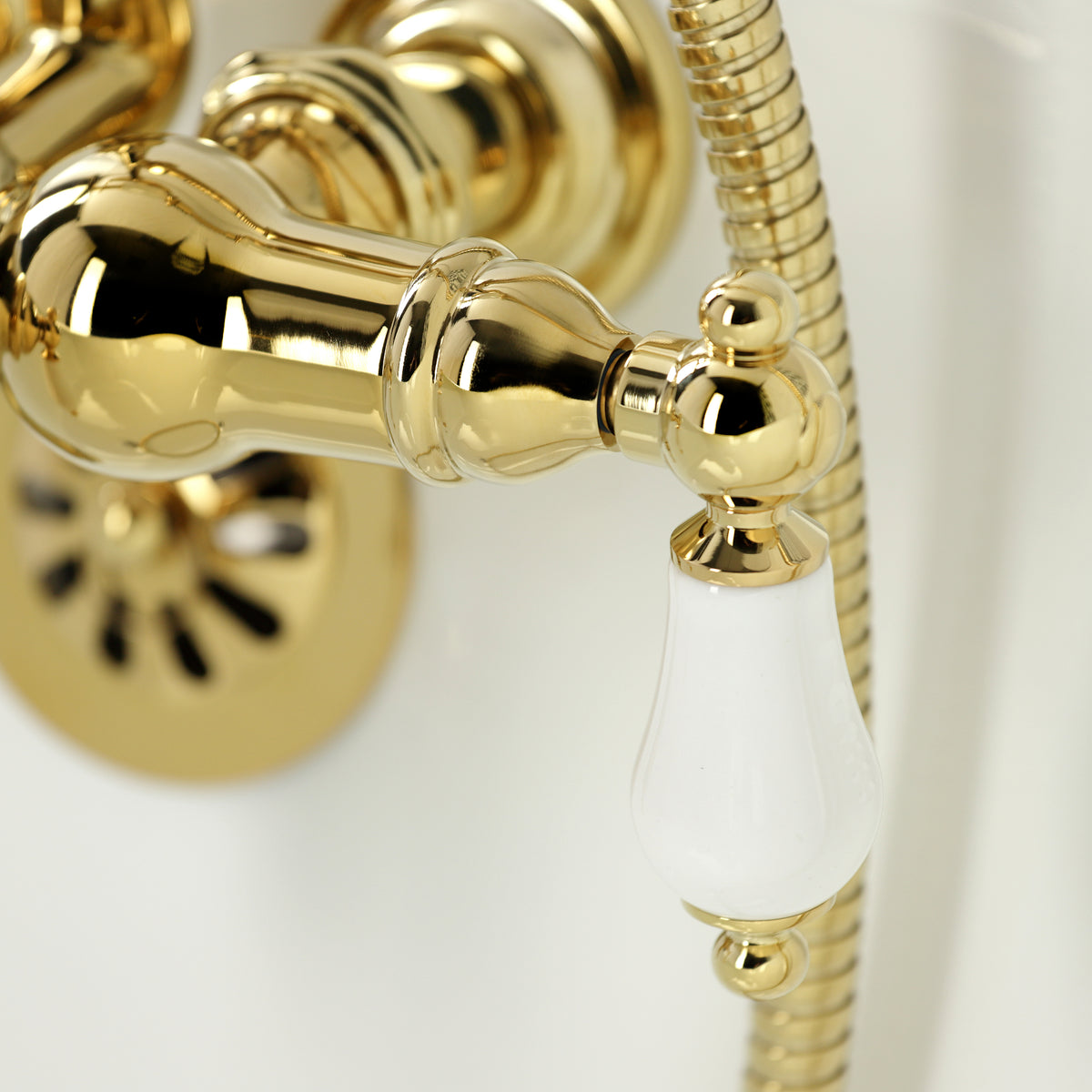 Vintage 3-3/8&quot; Tub Wall Mount Clawfoot Tub Faucet with Hand Shower